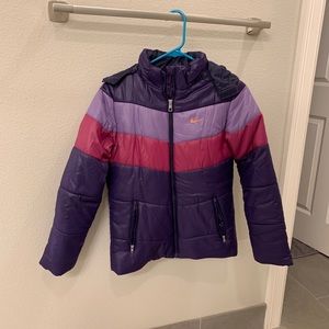 NWOT Nike Waterproof full zip Puffer in size YL